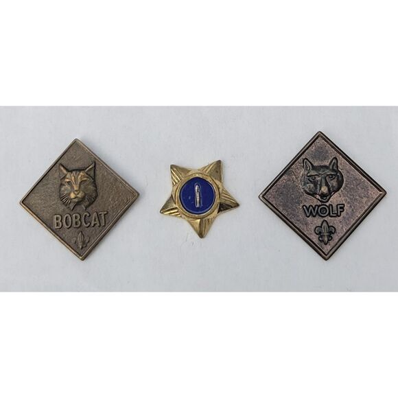 Vintage Cub Scout Youth Uniform Shirt Blue Long Sleeve No‎ Collar w/Insignia - Picture 7 of 13